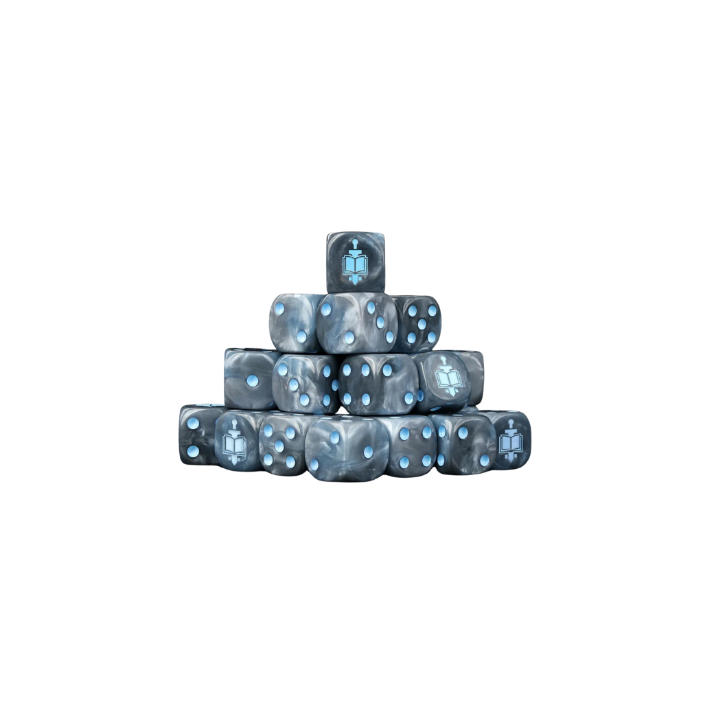 Warrior Knights Blue Inlay Round 16mm (25 Stück)