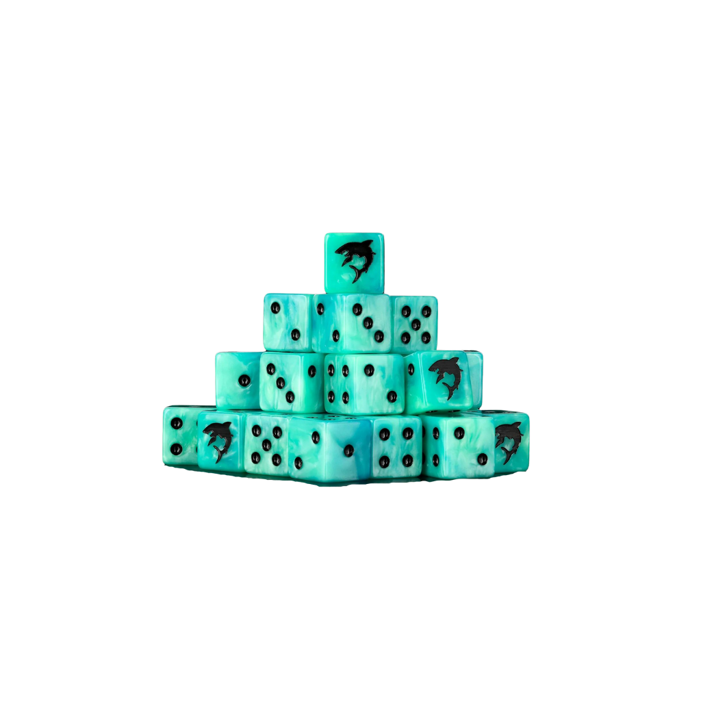 Great White Shark Square 16mm (25 Stück)