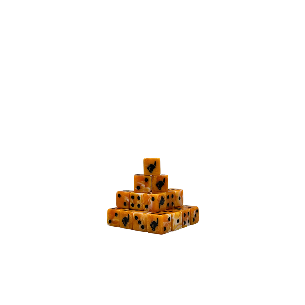 Robot Helm Ochre Dice 16mm Square (25 Stück)