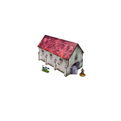 Pre-painted WWII Normandy Cowshed