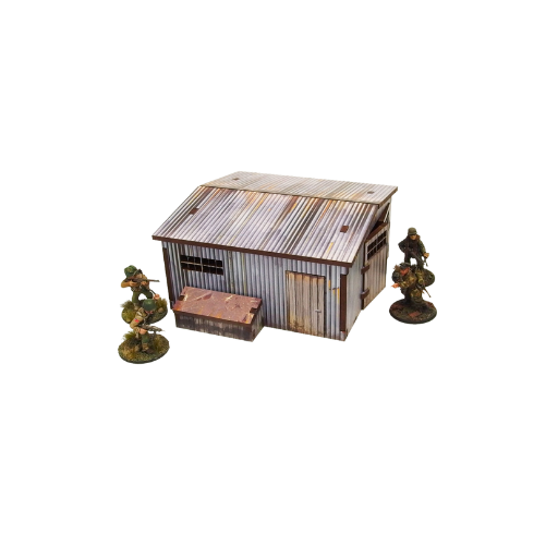 Pre-painted WW2 Normandy Large Tin Shed