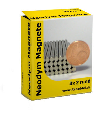 Neodym Magnete rund 3 x 2 mm (10 Stück)