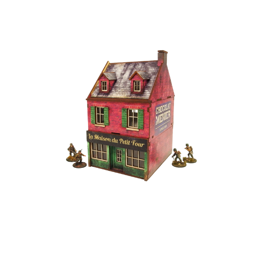 Pre-painted WW2 Normandy Cafe