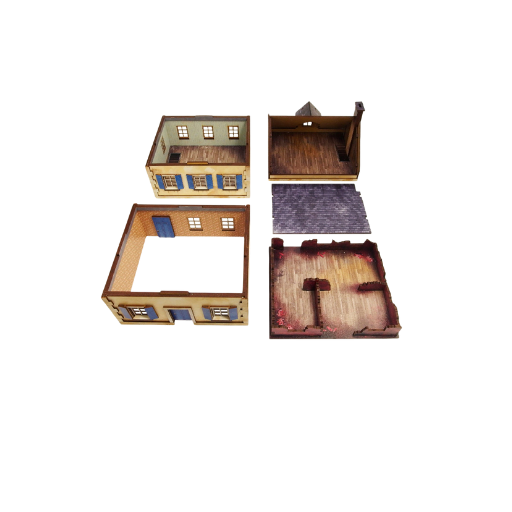 Pre-painted WW2 Normandy Townhouse 3