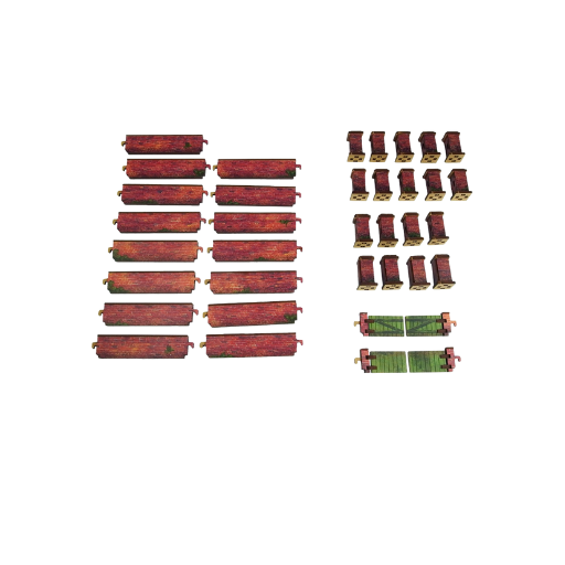 Pre-painted WW2 Normandy Walls with Gate (low)