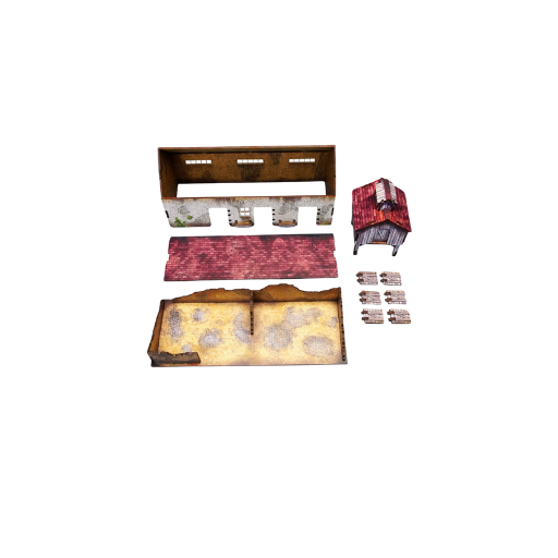 Pre-painted WWII Normandy Stable with Dovecote